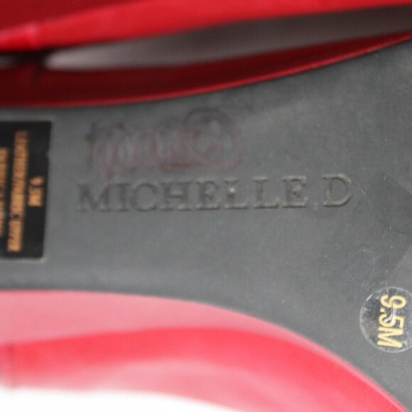 Michelle D Red Patent Low Heel Wedges - Picture 12 of 13